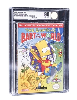1991 NES Nintendo (USA) "The Simpsons: Bart VS. The World" Sealed Video Game - VGA NM+/MT 90